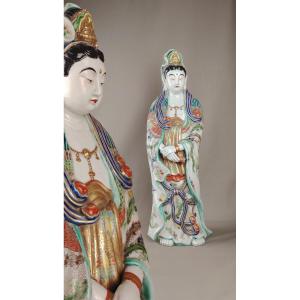 Large Porcelain Of Kannon, Japan Meiji Period 