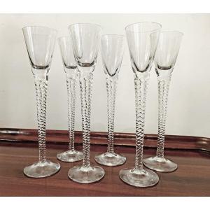 6 Twist Brandy Glasses, 22cm