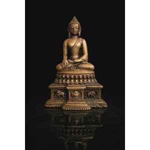 Tibet vers 1900, Bronze représentant le Bouddha 