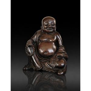 China, Ming Dynastie 16th-17th, Bronze Of Budai