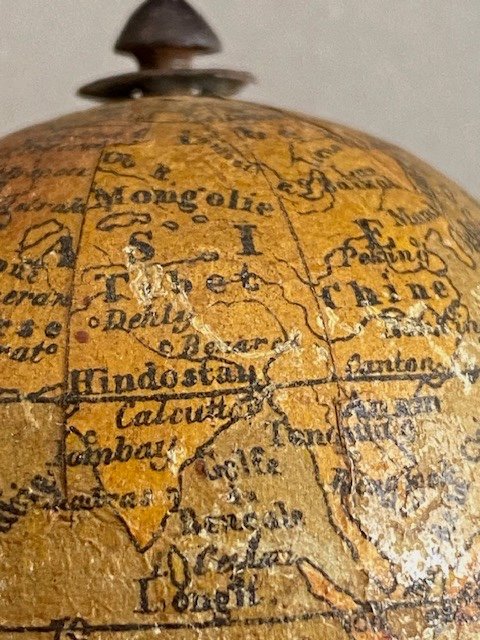 Globe Terrestre Miniature Avant 1850-photo-3