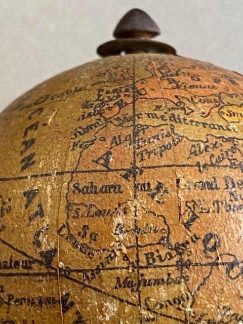 Globe Terrestre Miniature Avant 1850-photo-4