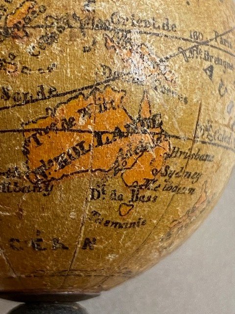 Globe Terrestre Miniature Avant 1850-photo-2