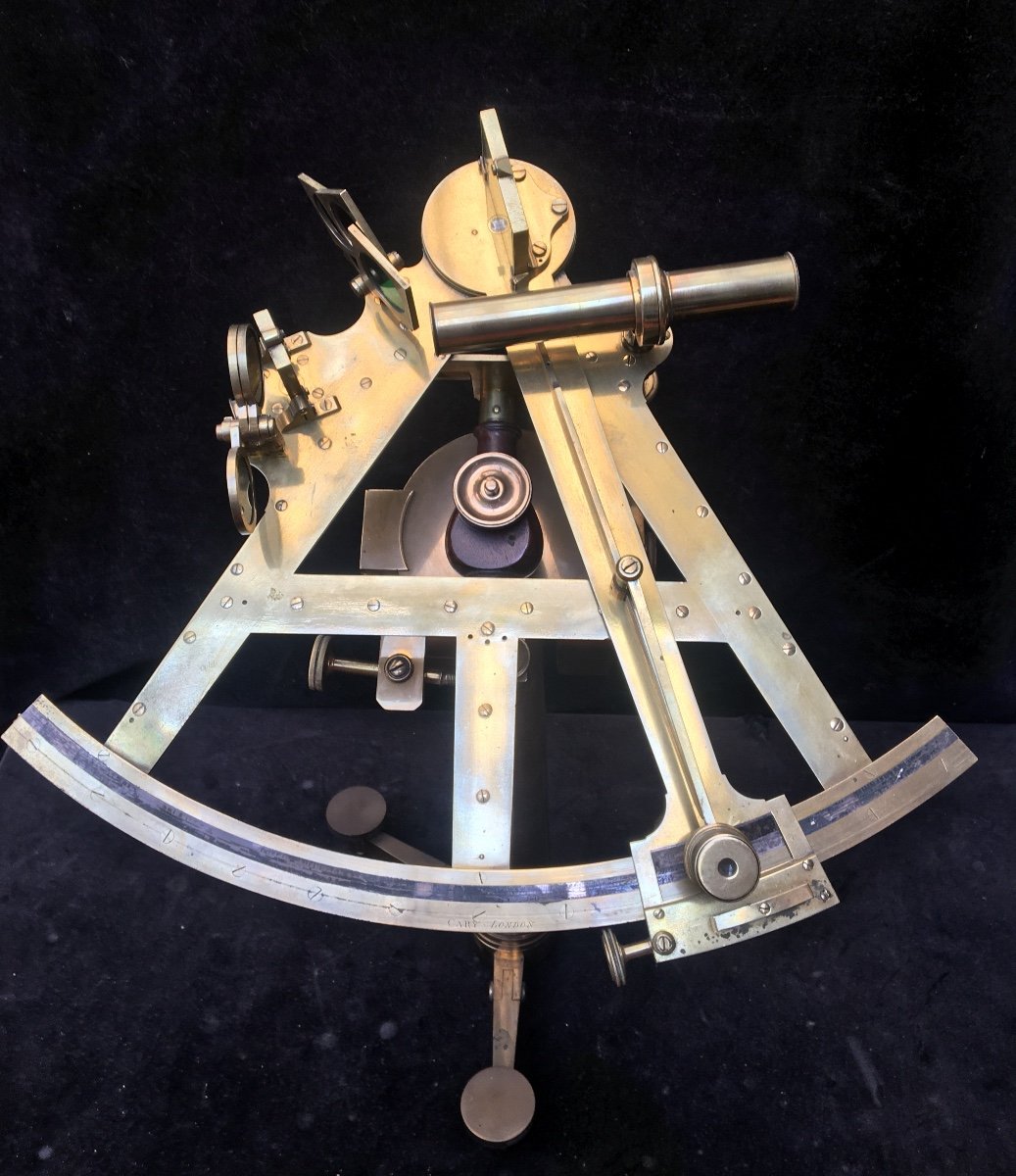 EXTRAORDINAIRE SEXTANT A USAGE GEODESIQUE ET MARITIME-photo-6