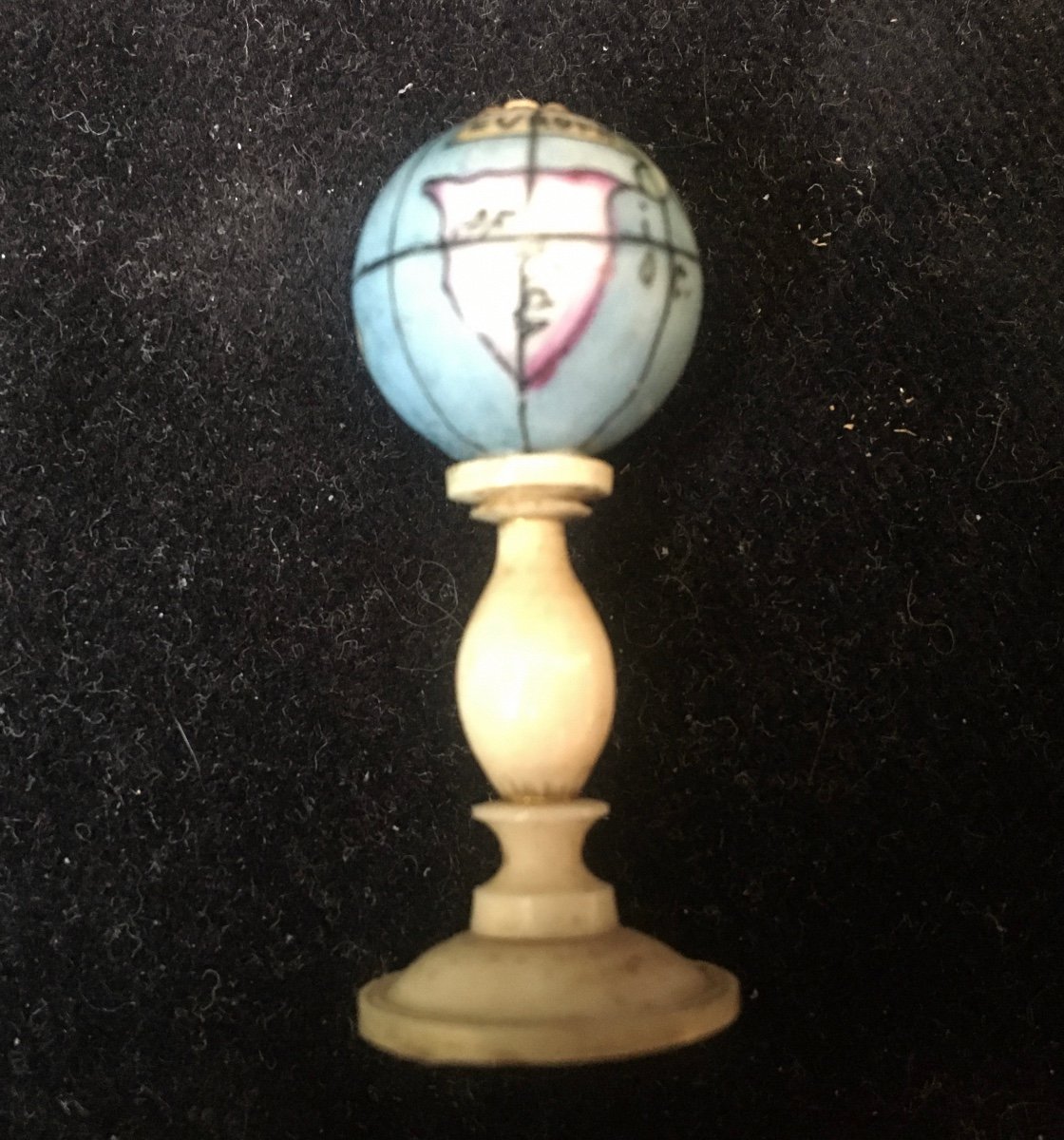 COLLECTION DE CINQ GLOBES TERRESTRES MINIATURE-photo-3