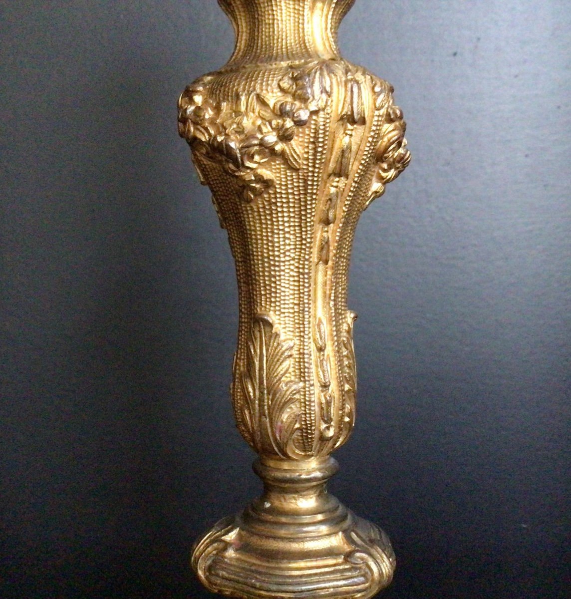 Pair Of Gilt Bronze Candlesticks Signed H.picard Napoléon III-photo-3