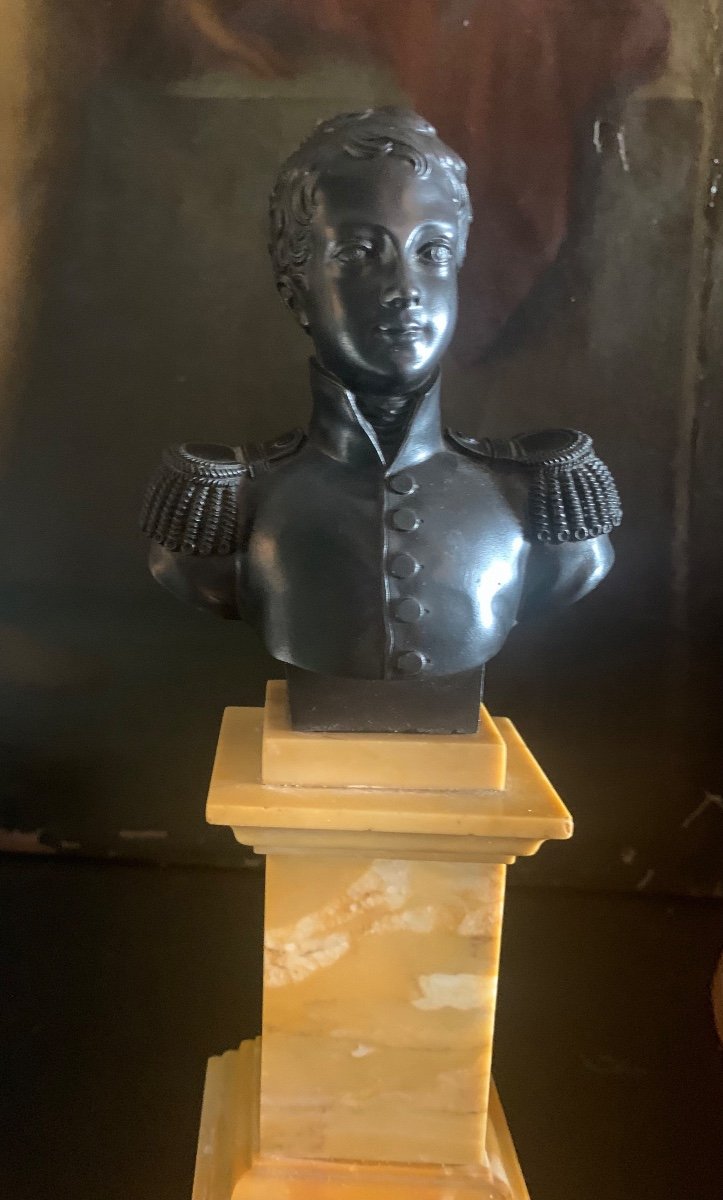 Cast Iron Bust, Henri, Duke Of Bordeaux, Early 19th Century 