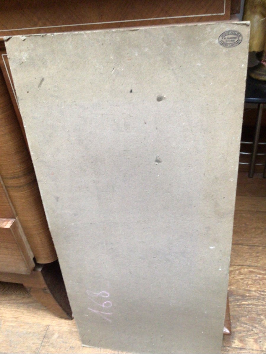 Female Nude Oil On Cardboard Signed Albert Larcher Circa 1930-photo-2