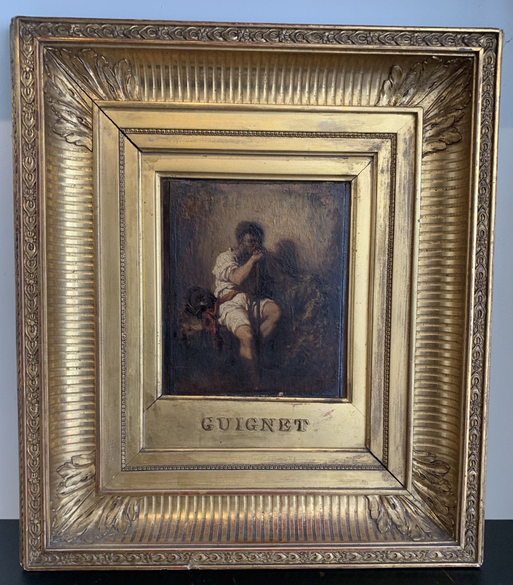 Jean Adrien Guignet  Huile Sur Bois  Orientalisme 19 ème monogrammé A.G