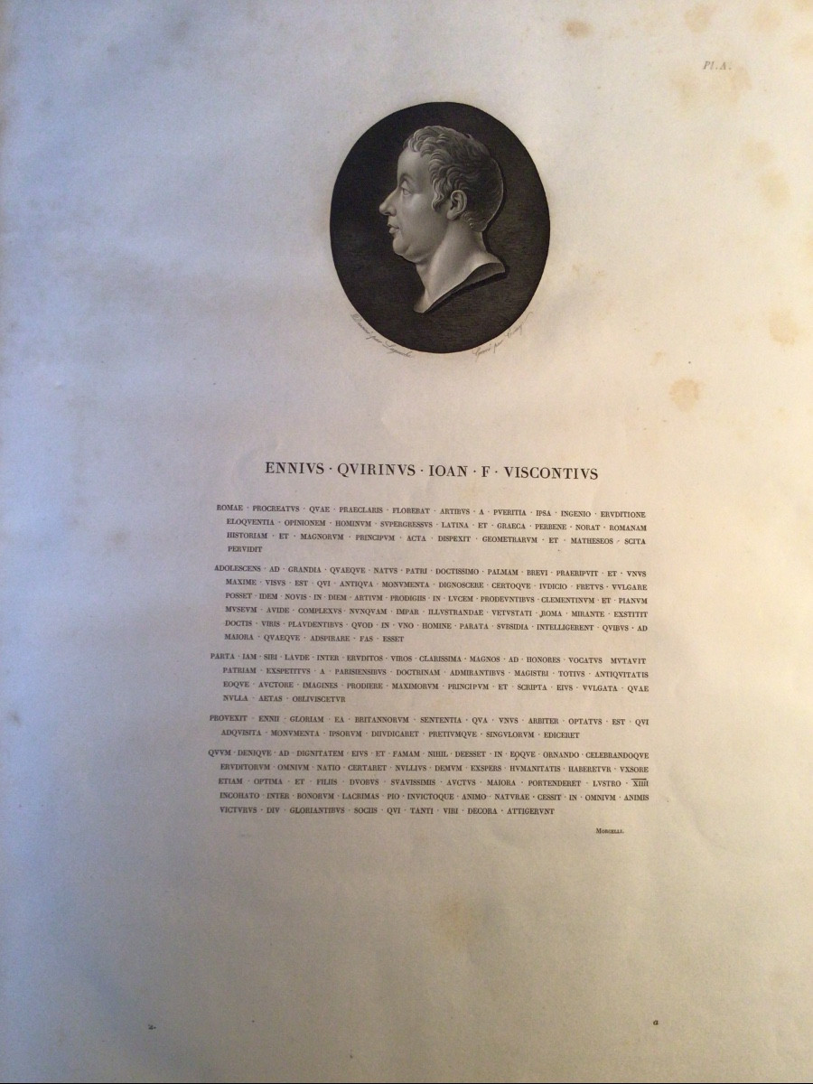 Visconti Greek And Roman Iconography 1811-1817 One Folio Volume-photo-5