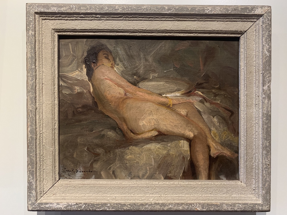 Richard Durando - Togo . Huile sur toile signée.Nu féminin 