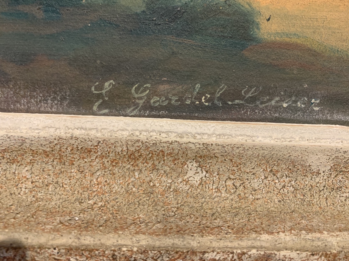 Emma Gardel - Leiser Huile sur panneau  , paysage , 20 ème -photo-4