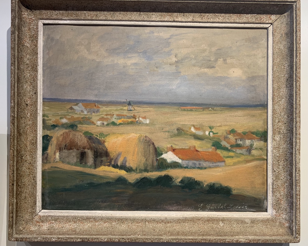 Emma Gardel - Leiser Huile sur panneau  , paysage , 20 ème 