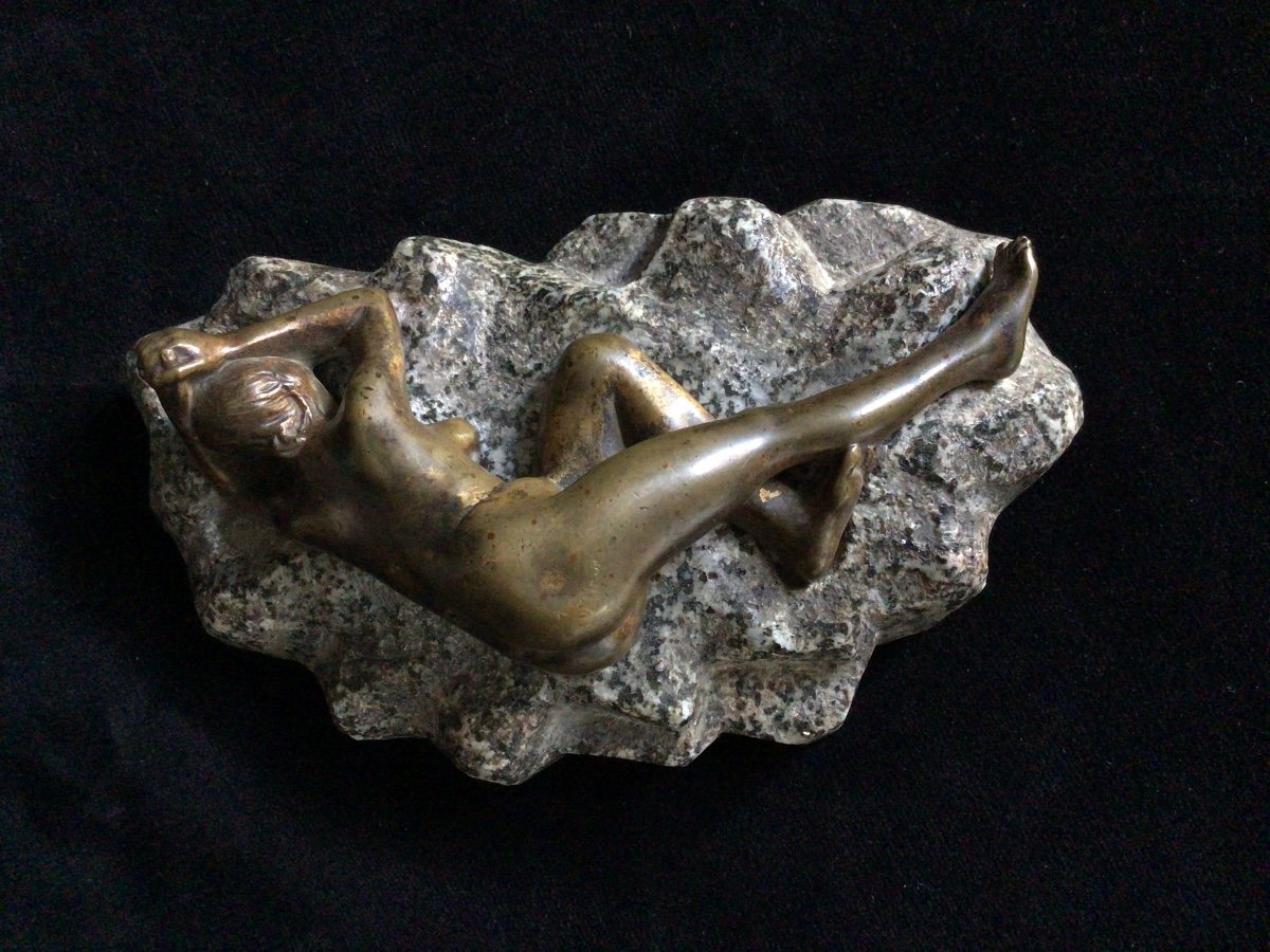 Bronze Femme Nue Signé Scotte  19 ème -photo-3