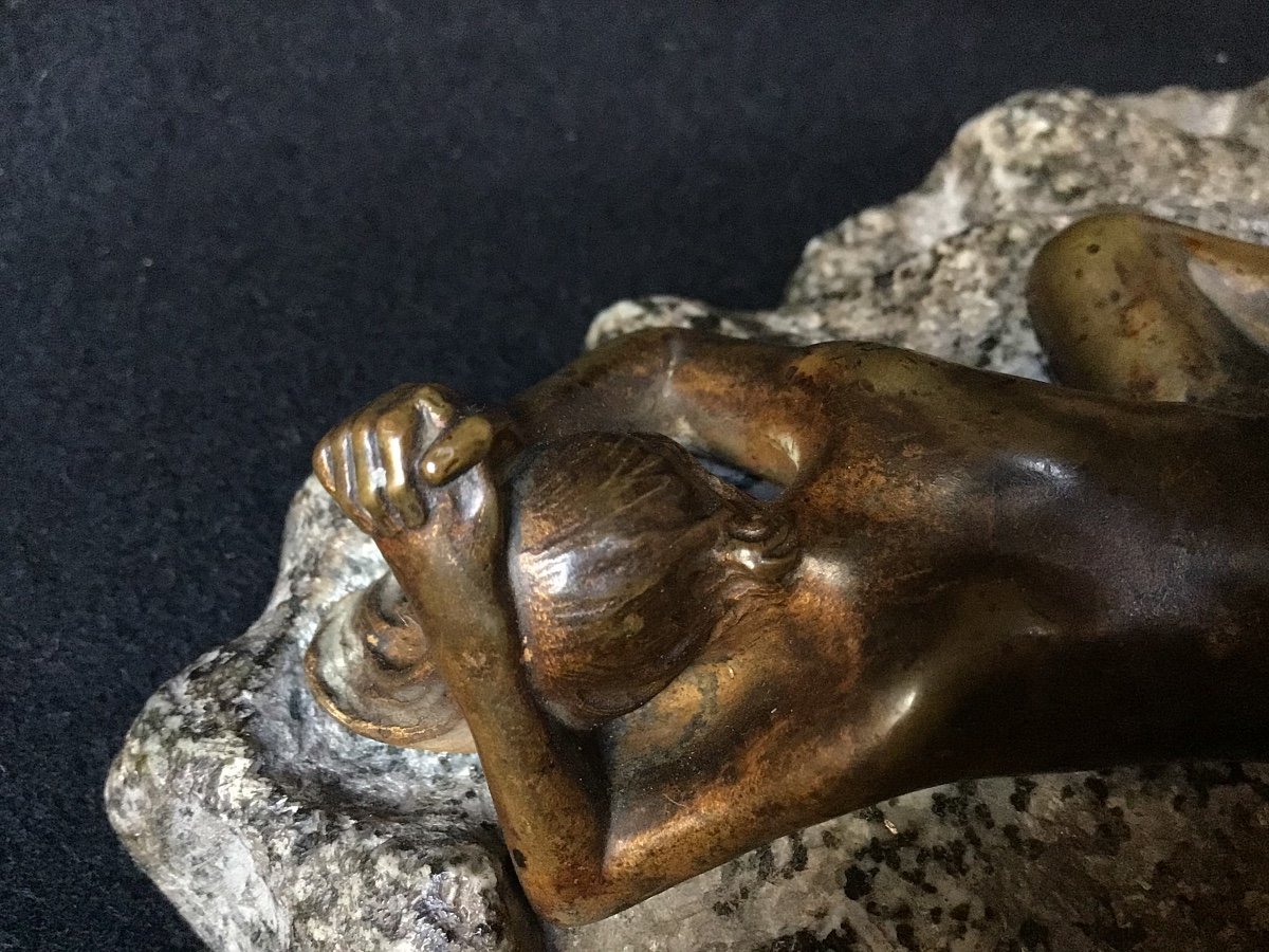 Bronze Femme Nue Signé Scotte  19 ème -photo-4