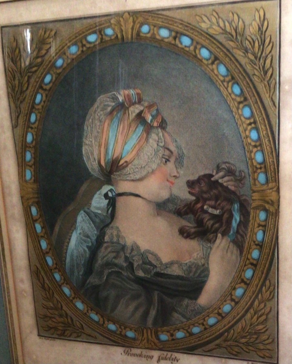 Provoking Fidelity Gravure Louis Marin 1775  18 ème -photo-3