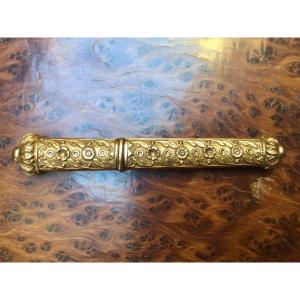 Gold Needle Case Aries Hallmark And Master's Mark Early 19th