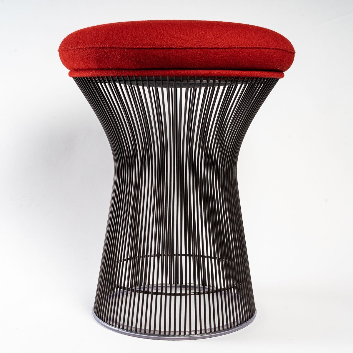 Warren Platner - Knoll International - Tabouret Tissus Kvadrat Tonus Structure Métal Bronze-photo-2