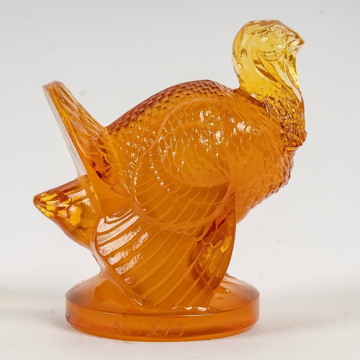 1925 René Lalique - Cachet Dindon Verre Butterscoth-photo-2