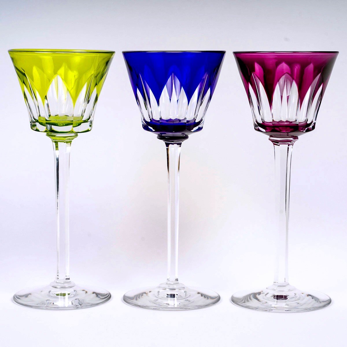 Baccarat - Service De Verres Caracas Cristal Taillé De Couleur-photo-1