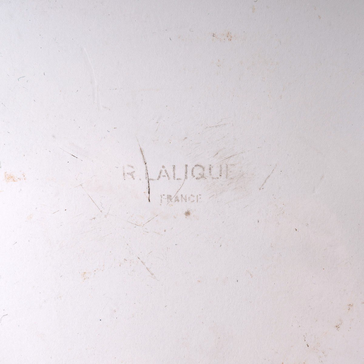 René Lalique - Paire De Bougeoirs Et Coupe Ricquewihr Verre Blanc Patiné Sépia-photo-8