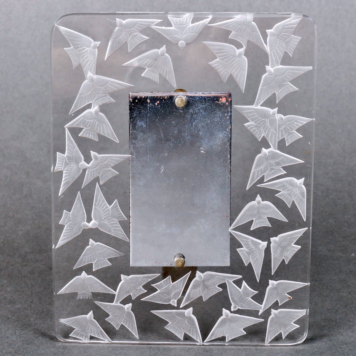 1926 René Lalique - Frame Hirondelles Swallows Glass