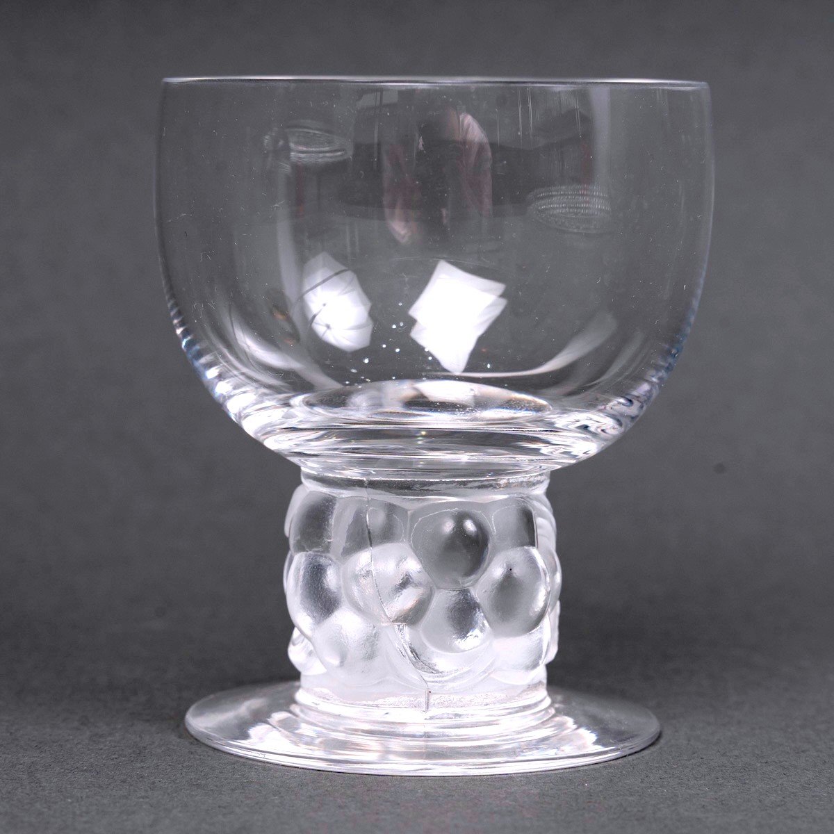 1931 René Lalique - Service Thomery Verre Blanc - 6 Verres, 1 Carafe, 1 Plateau-photo-4