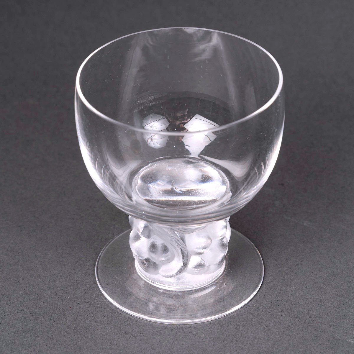 1931 René Lalique - Service Thomery Verre Blanc - 6 Verres, 1 Carafe, 1 Plateau-photo-2