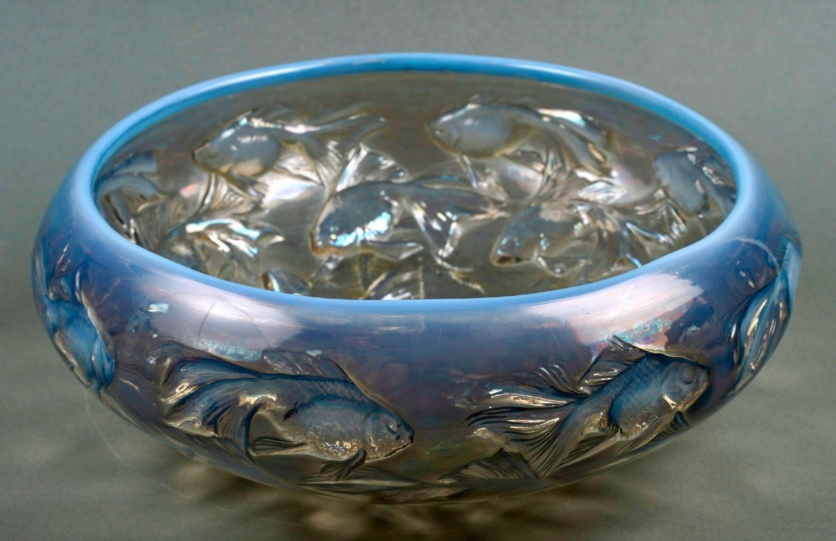 1921 René Lalique - Coupe Cyprins Verre Opalescent