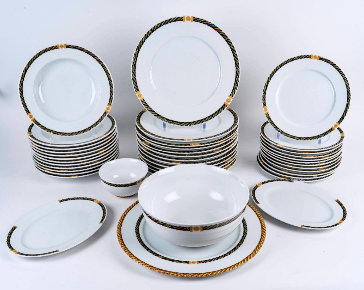 Christian Dior - Service De Table Torsadior Porcelaine - 41 Pièces - 12 Personnes