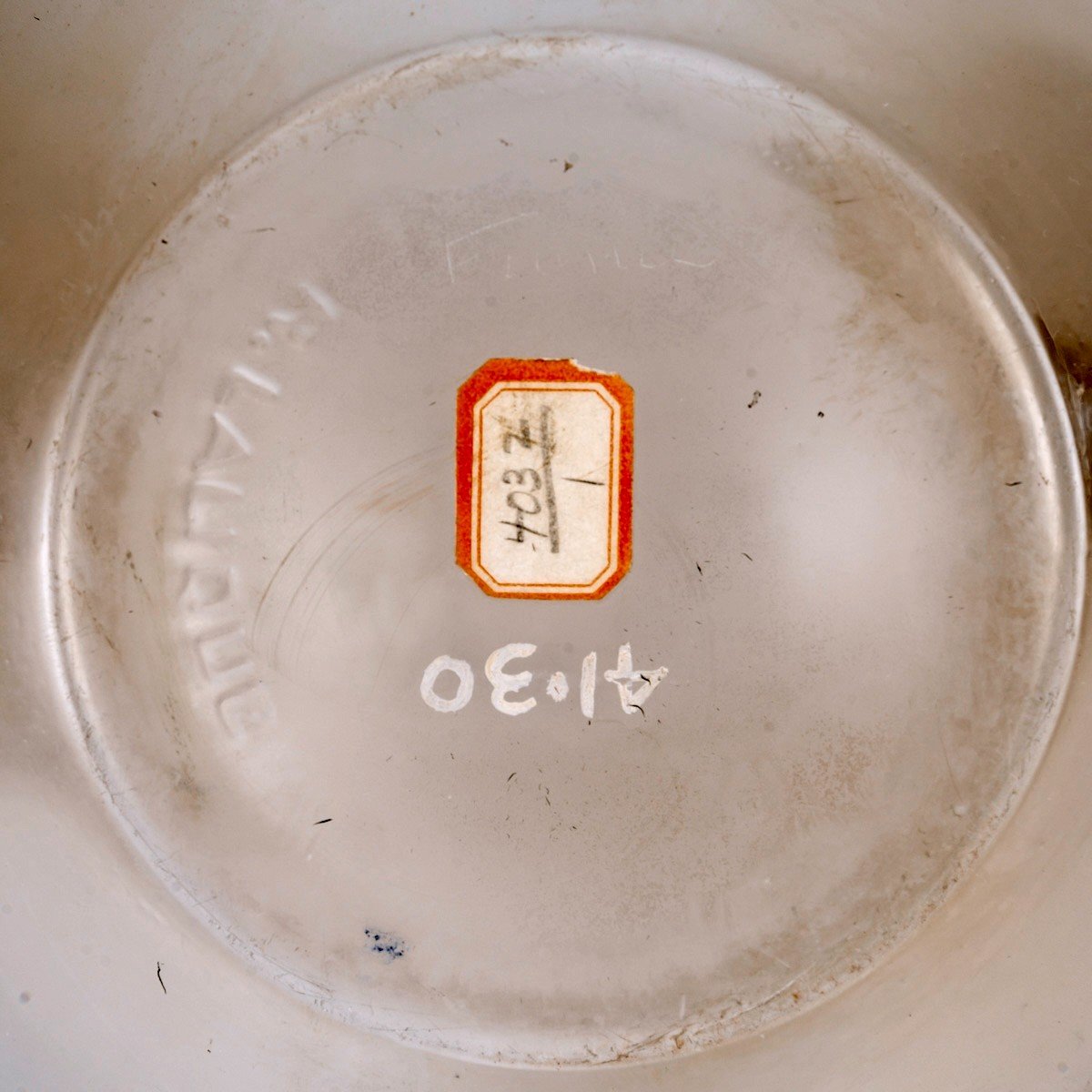 1926 René Lalique - Vase Ronsard Glass With Sepia Patina-photo-4