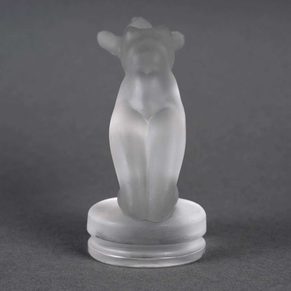 1931 René Lalique - Mascotte Automobile Chrysis Verre Blanc -photo-3