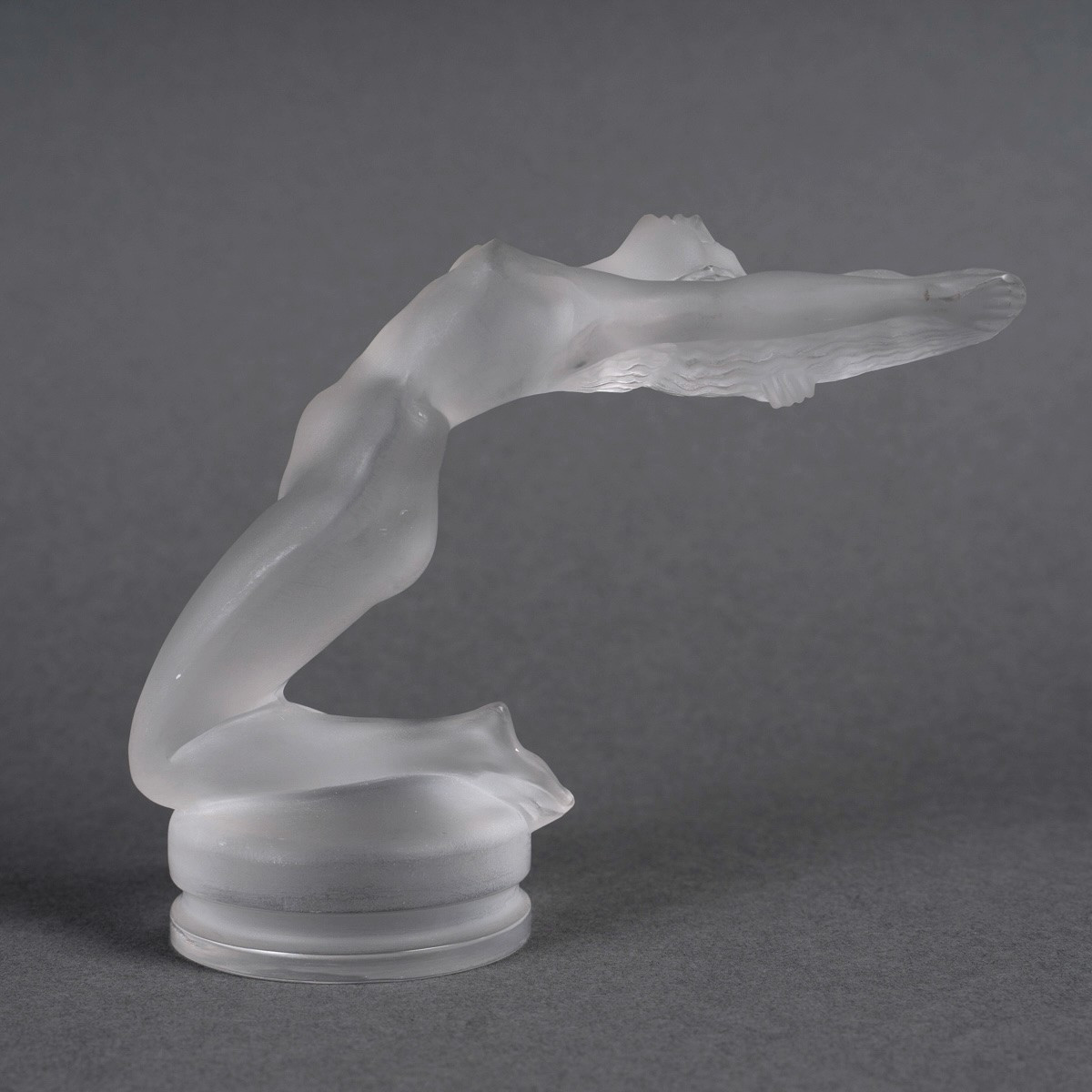 1931 René Lalique - Mascotte Automobile Chrysis Verre Blanc 