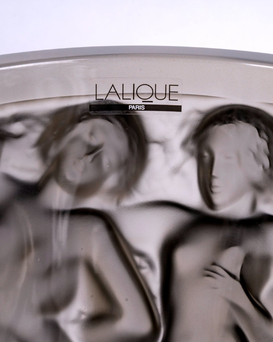 Lalique France - Vase Bacchantes Cristal Bronze - Neuf-photo-2