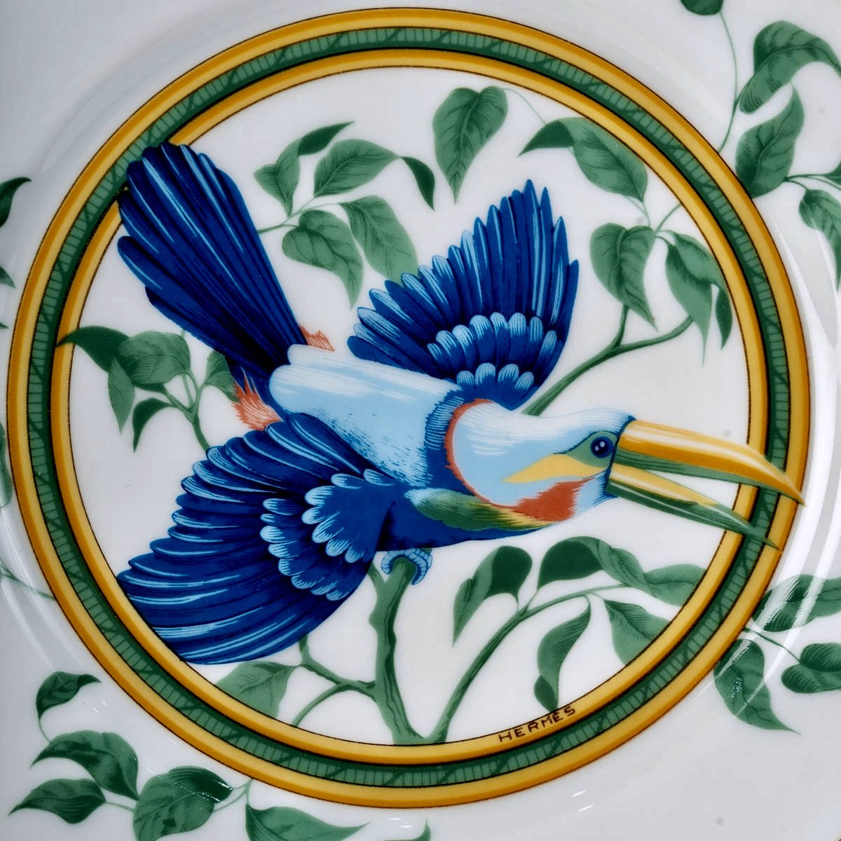 Hermes - Set Of 10 Starter Dessert Plates Toucan-photo-3