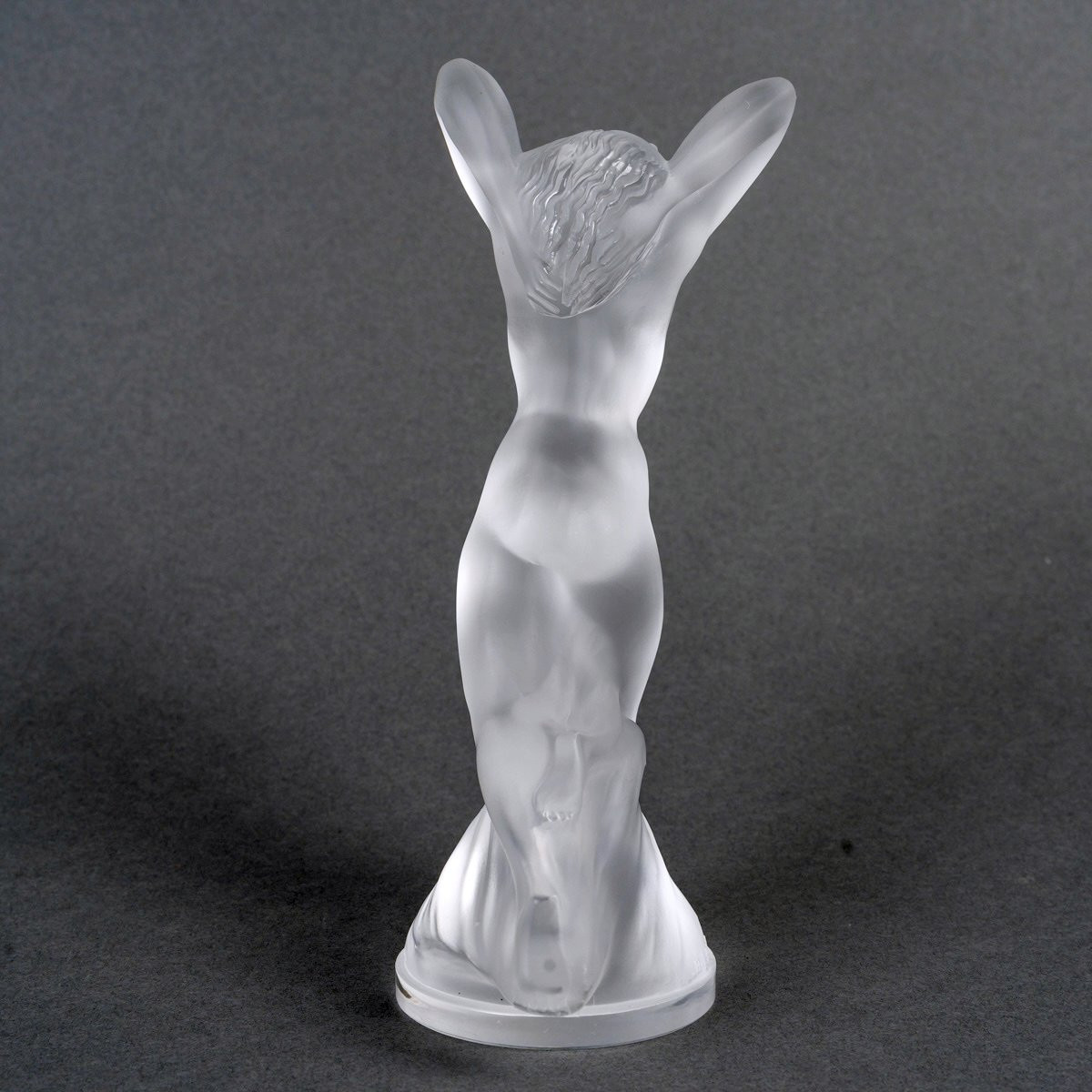 1929 René Lalique - Mascotte Automobile Vitesse Verre Blanc -photo-1