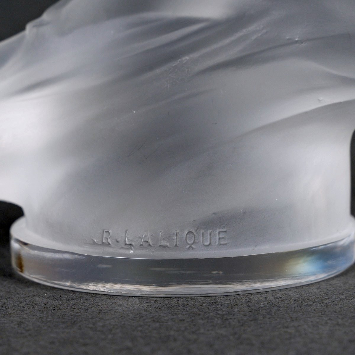 1929 René Lalique - Mascotte Automobile Vitesse Verre Blanc -photo-3