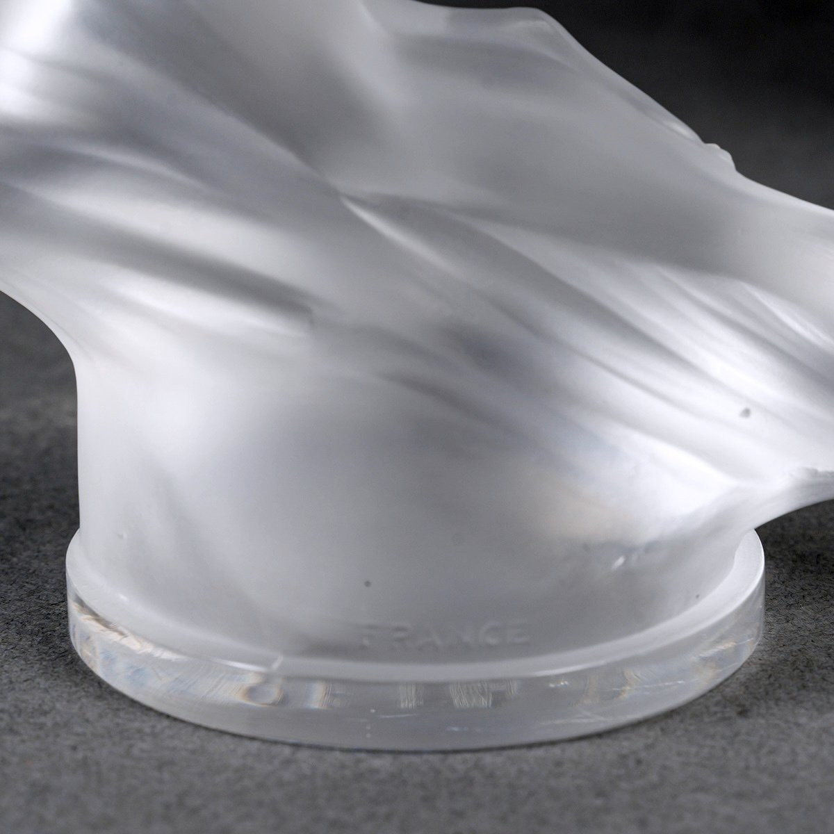 1929 René Lalique - Mascotte Automobile Vitesse Verre Blanc -photo-4