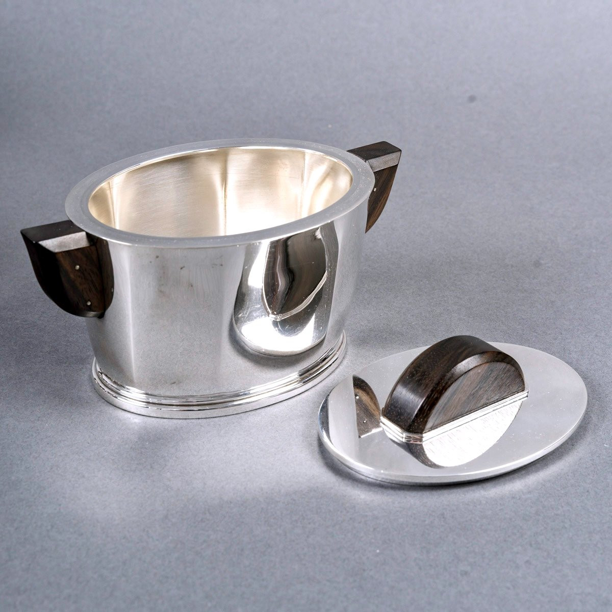 1935 Christofle Cardeilhac - Art Deco Coffee And Tea Service Sterling Silver And Rosewood-photo-3