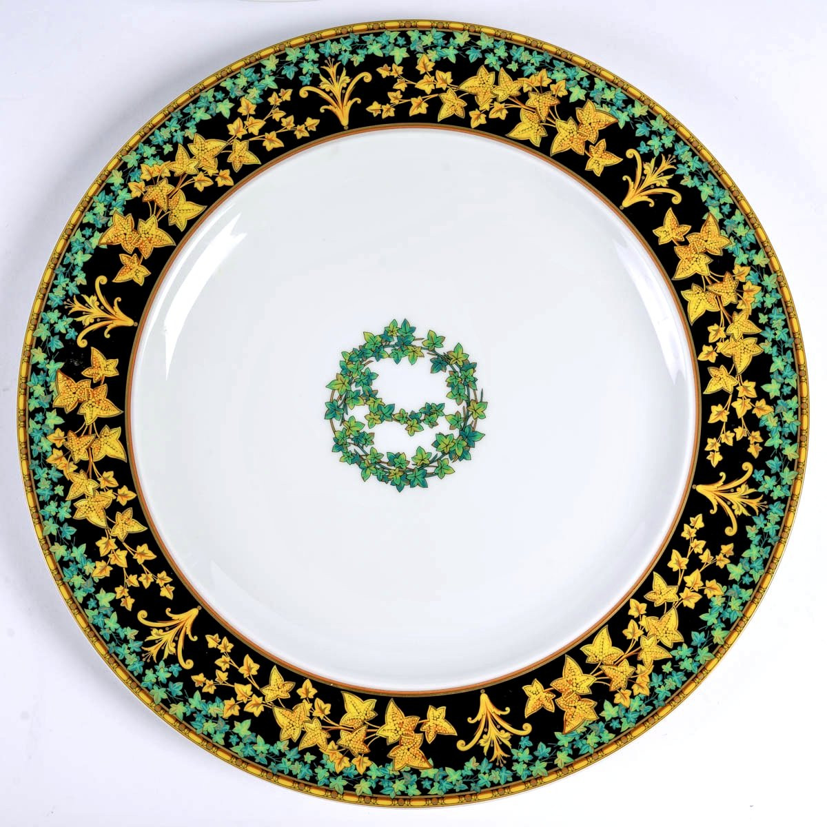 Versace - Service de Table Assiettes et Plats Gold Ivy Lierre d'Or Porcelaine-photo-2