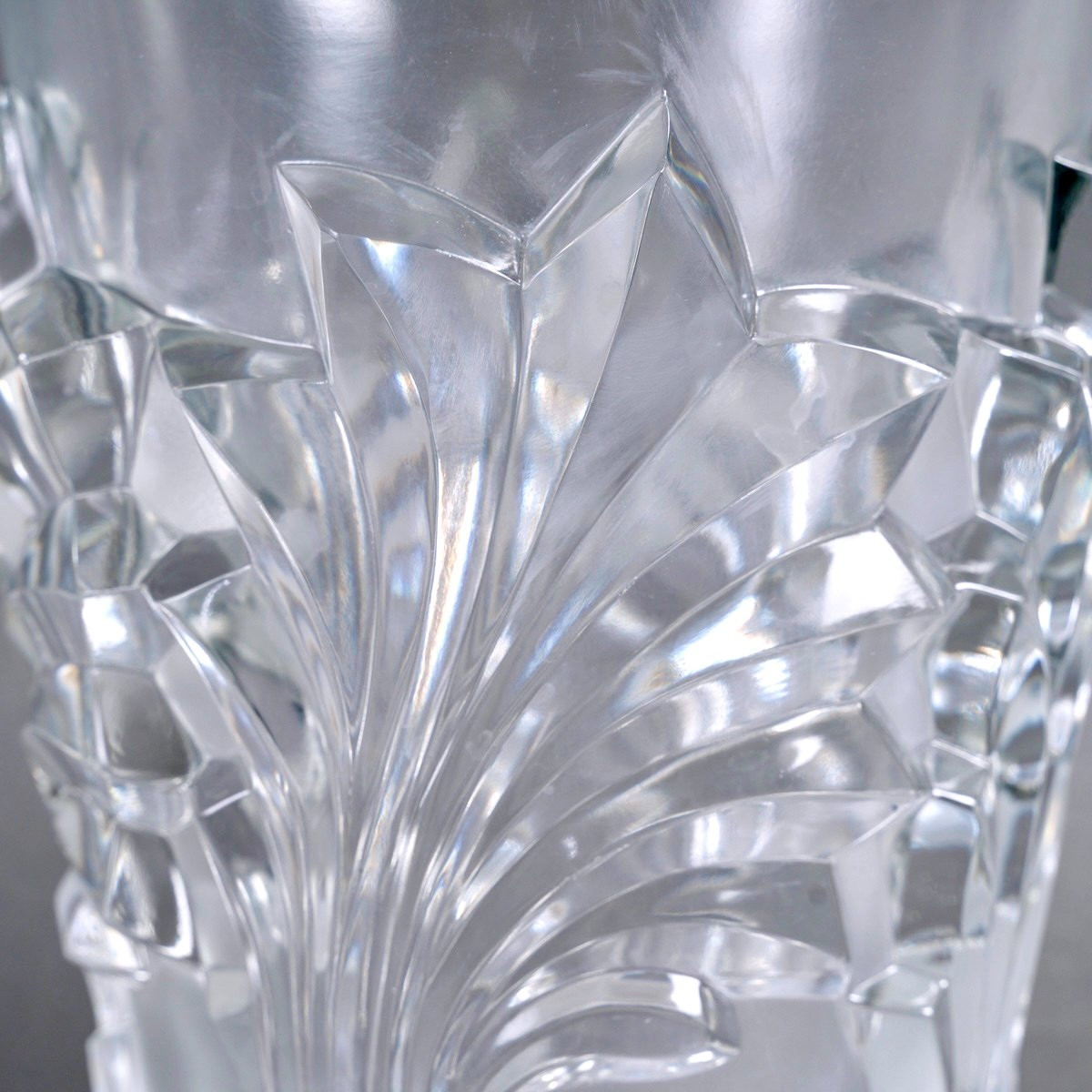 1950 Marc Lalique - Vase Surcouf Crystal-photo-3