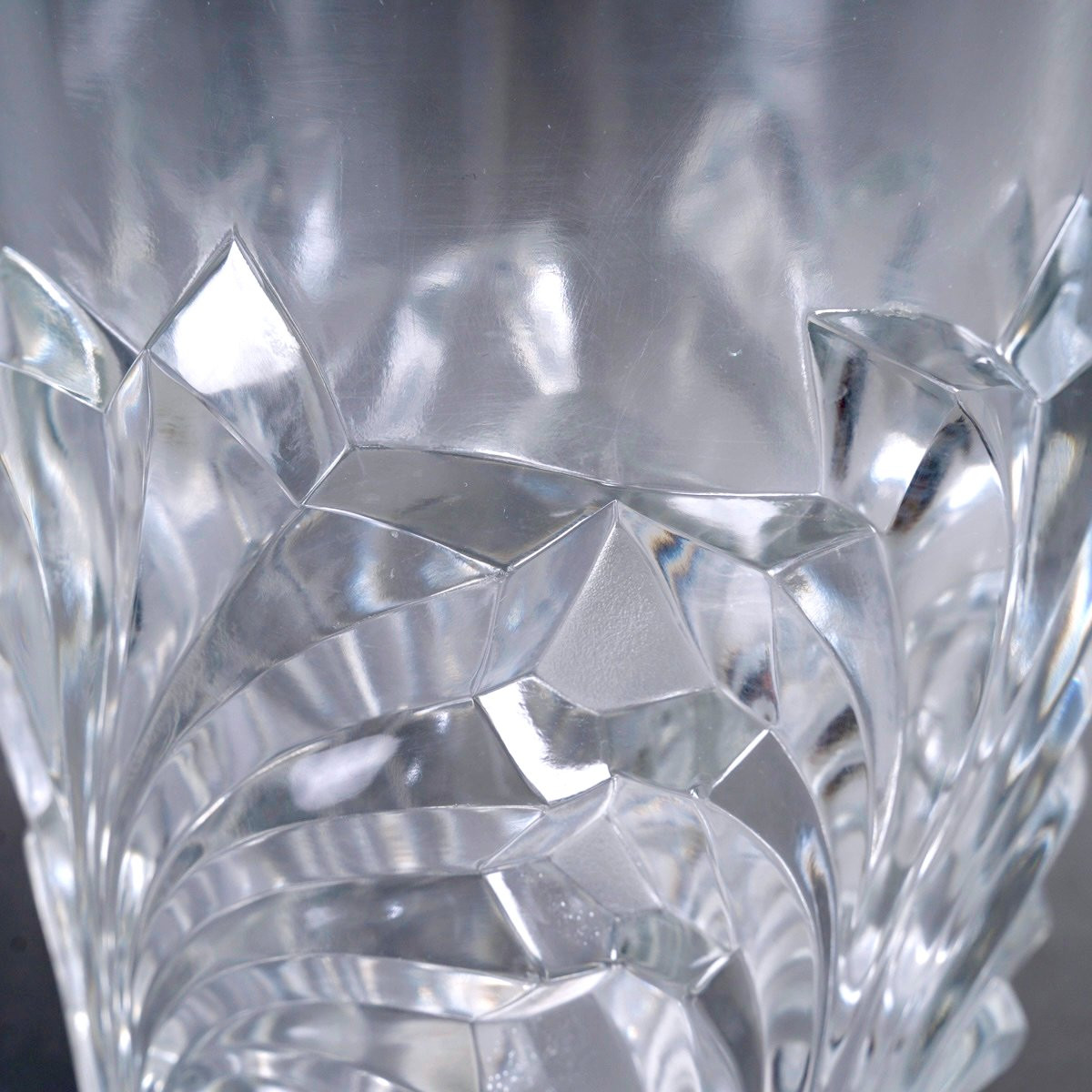 1950 Marc Lalique - Vase Surcouf Crystal-photo-4