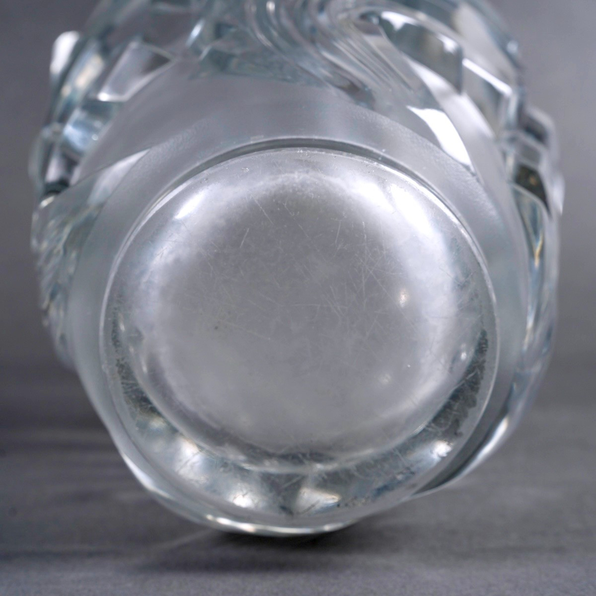 1950 Marc Lalique - Vase Surcouf Crystal-photo-1