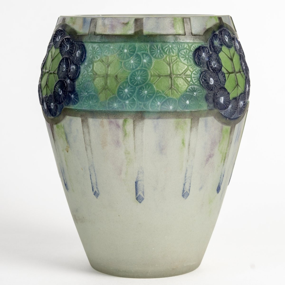 1923 Gabriel Argy Rousseau - Vase Ombelles Pâte de Verre-photo-3