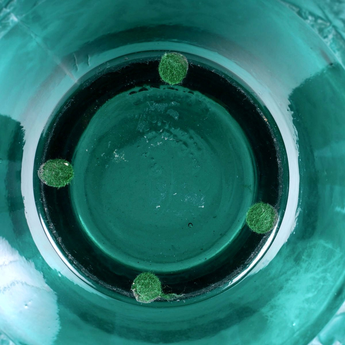 1924 René Lalique - Vase Aras Verre Vert Canard Patiné Blanc-photo-2