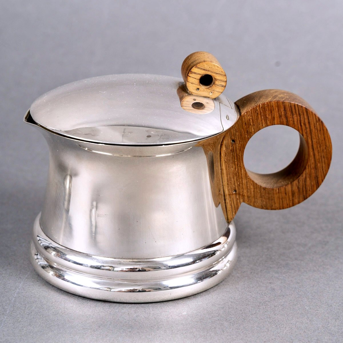 1935 Jean Puiforcat - Art Deco Modernist Tea And Coffee Set Sterling Silver-photo-2