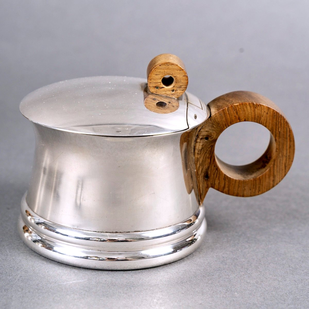 1935 Jean Puiforcat - Art Deco Modernist Tea And Coffee Set Sterling Silver-photo-4