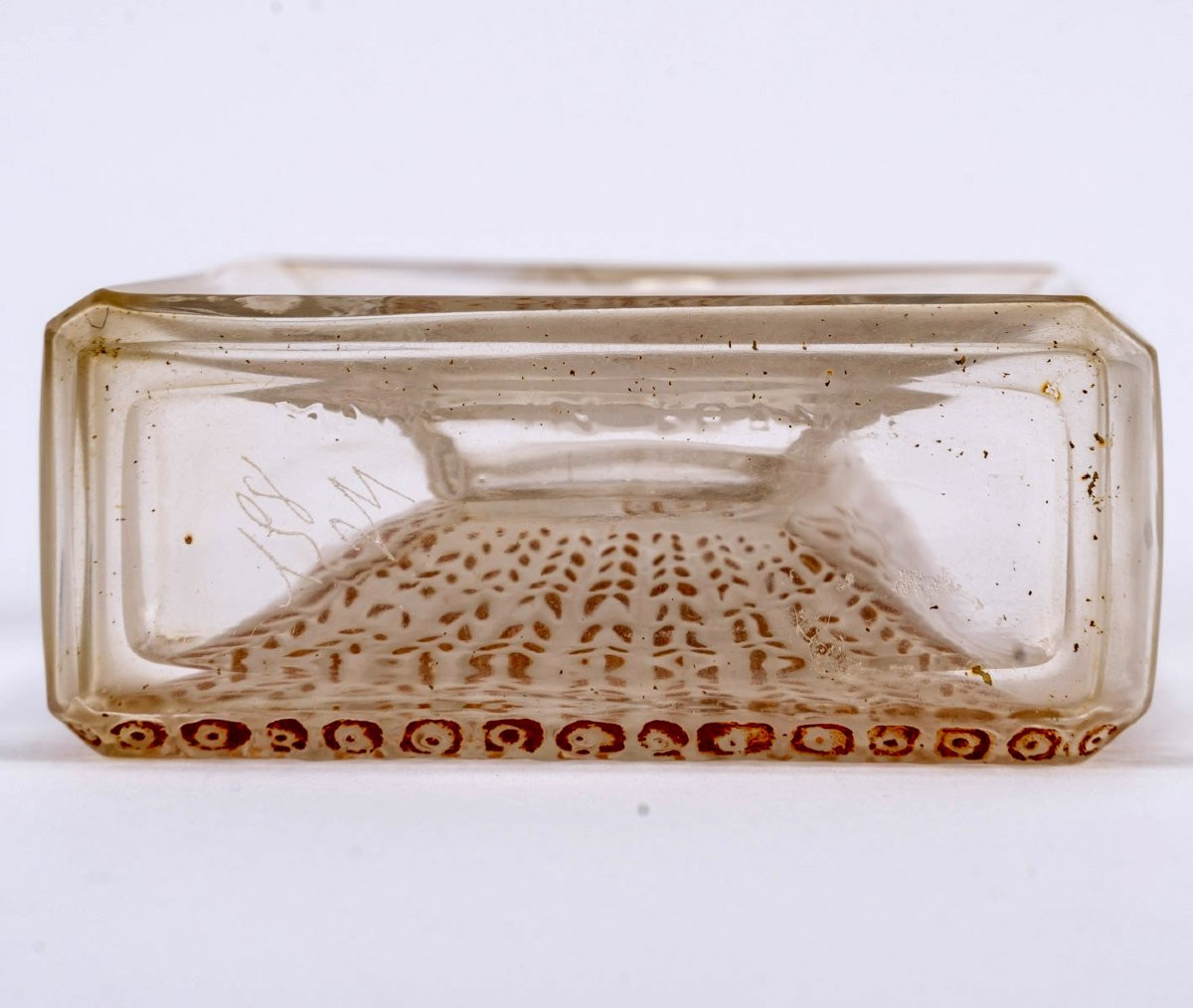 1925 René Lalique - Flacon La Belle Saison Verre Blanc Patiné Sépia pour Houbigant-photo-4