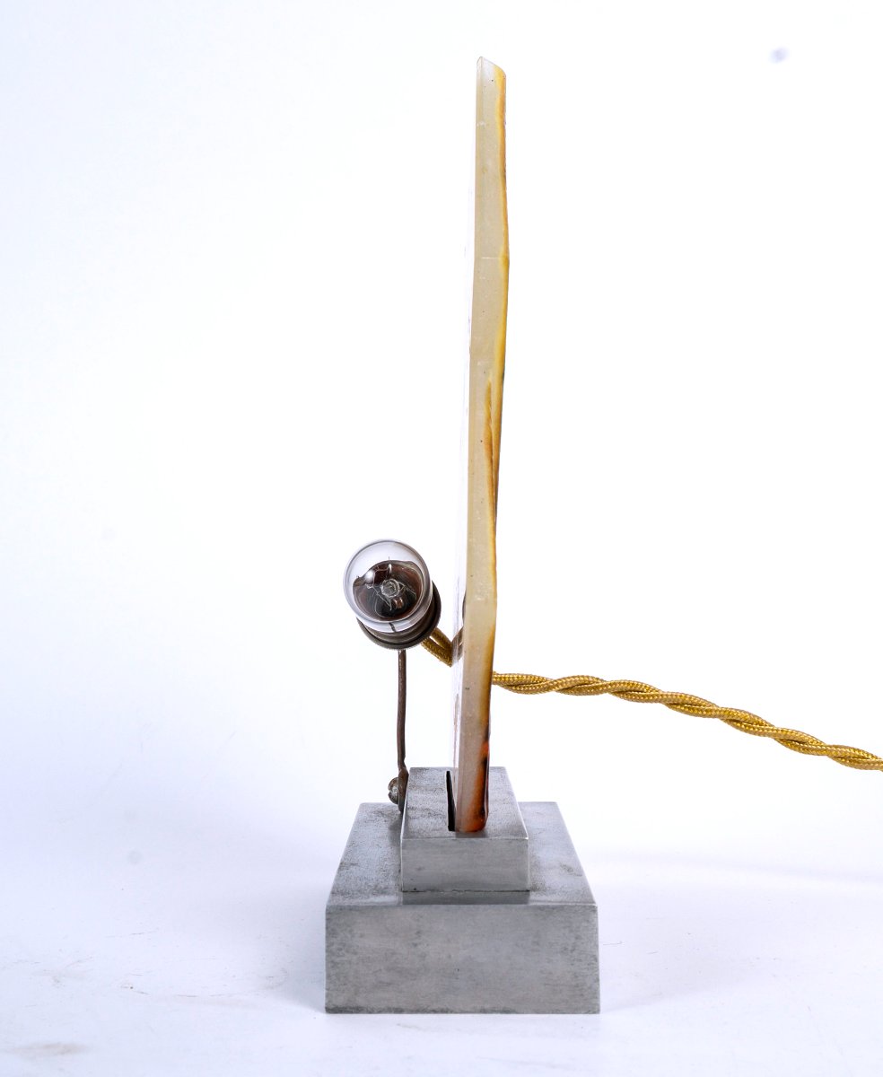 1928 Gabriel Argy Rousseau - Veilleuse Tigres Pâte de Verre-photo-4