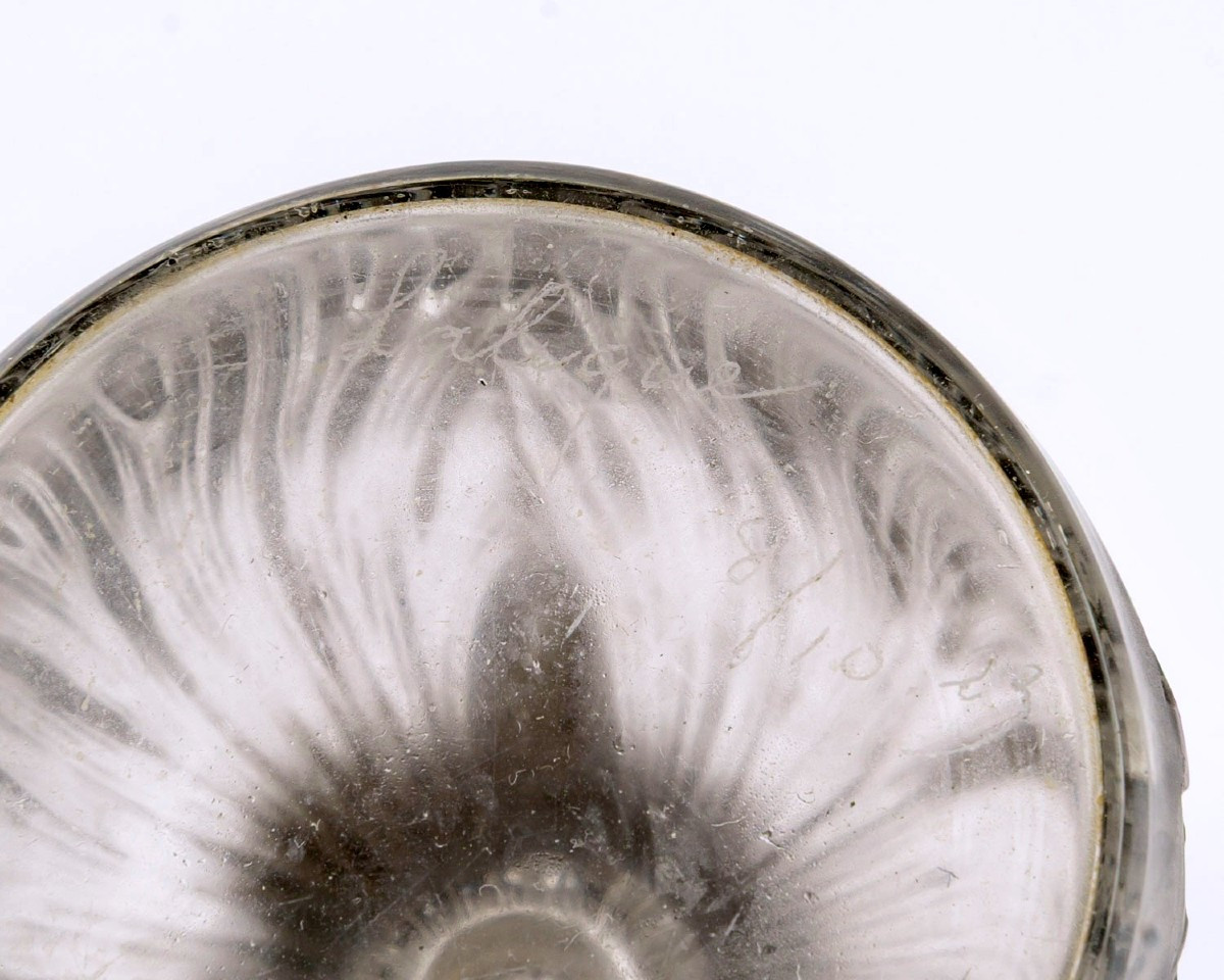 1910 René Lalique - Perfume Bottle Pavot Poppie Glass With Grey Patina-photo-1